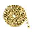 thumbnail image 1 of LOVEBLING 10K Yellow Gold 2mm Diamond Cut Rope Chain Necklace (28"), 1 of 1