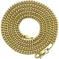 thumbnail image 1 of LOVEBLING 10K Yellow Gold 3.75mm Hollow Miami Cuban Chain Necklace with Lobster Lock (28), 1 of 2
