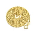 thumbnail image 1 of LOVEBLING 14k Yellow Gold 1.5mm Hollow Rope 030 Gauge Chain Necklace (22 inches), 1 of 2