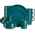 thumbnail image 1 of LOVECASA Dinnerware Sets, Porcelain Dinner Set for 4, 16-Piece Round Blackish Green,, 1 of 9