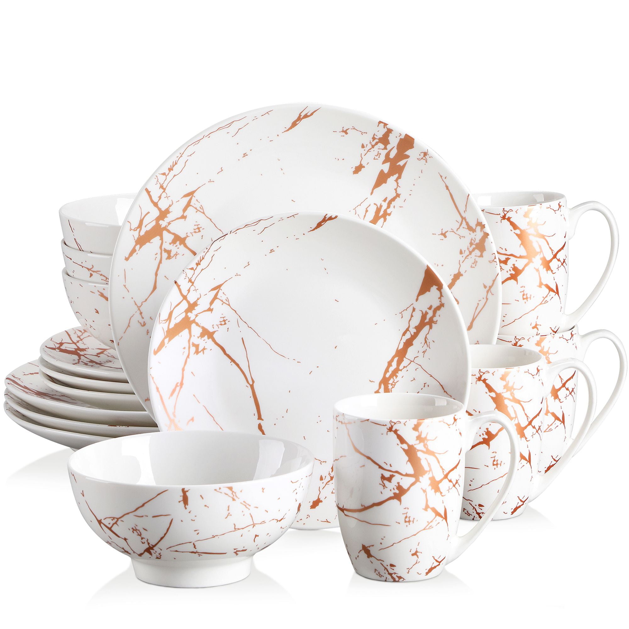 LOVECASA Serie Sweet – Set 6 Piatti Quadrati In Porcellana 26,5 Cm – Per Microonde E Lavastoviglie - 2