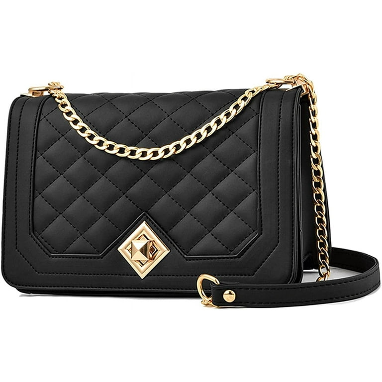 Quilted Crossbody Bags for Women Leather Ladies Shoulder Purses