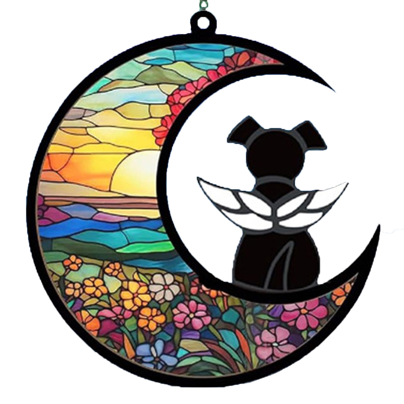 LOVELYPOD DIY Dog Ornament Suncatcher Memorial For Dog Lovers A Black