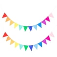 thumbnail image 1 of LOVENJOY 2 Assembled Rainbow Banners Felt Bunting Multicolor for Colorful Birthday Party Decorations, 1 of 10