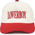 thumbnail image 1 of LOVERBOY Embroidered Baseball Cap, Adjustable Snapback Hat with Bold Statement Design, Fashionable Unisex Accessory for Streetwear, Parties, Vacations, Festivals, Everyday Casual Outfits, 1 of 5