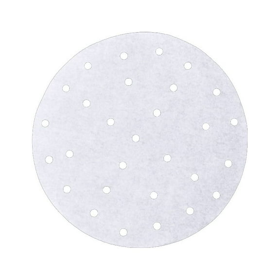 LOVERLYZ 100pcs/set Perforated Parchment Round Steamer Paper Liners Suitable for Air Fryer Cooking Steaming Basket Vegetables Dim Sum Rice Diameter 9inch 23cm