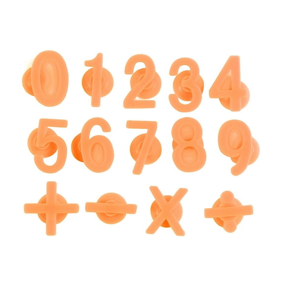 14pcs Set Creative Silicone Glass Marker Suction Cup Identifier for Cocktails Martini Orange