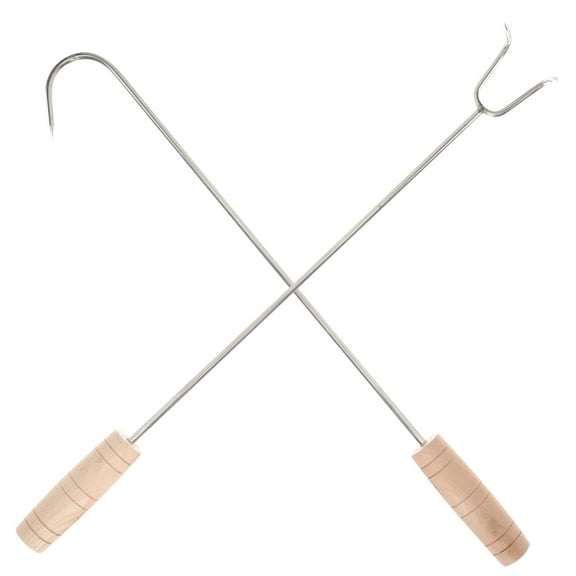 LOVERLYZ 2pcs Professional Roasting Hook Multi-function Barbecue Hook Daily Use Pork Hook Pork Accessory