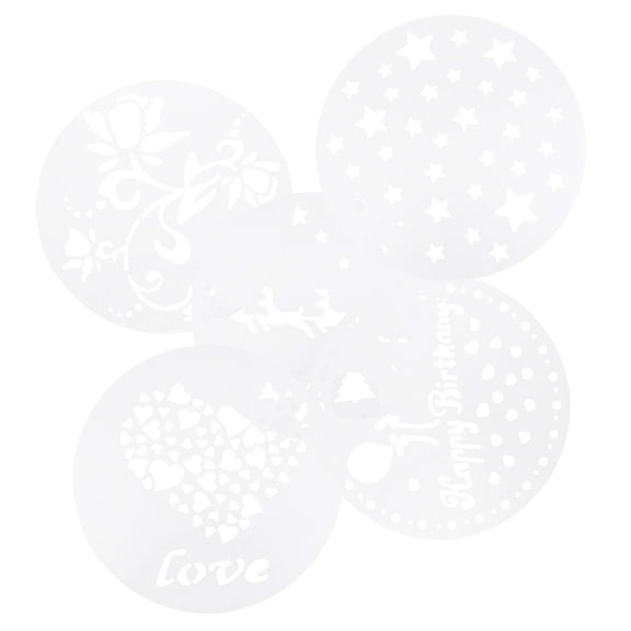 LOVERLYZ 5pcs Hollow out Cake Molds Cake Decorating Stencil DIY Spray Template Kitchen Baking Tool