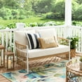thumbnail image 1 of Better Homes & Gardens Lilah Outdoor Wicker Loveseat with White Cushions, 1 of 11