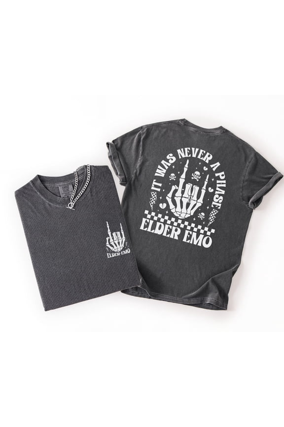 Comfort Colors® It Was Never A Phase Elder Emo Shirt, Elder Emo T-Shirt, Emo Clothing It Was Never A Phase, Emo Forever Shirt, Goth Emo Tee, Black L