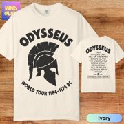LOVETEE Comfort Colors  Odysseus World Tour Musical Inspired Greek Mythology Tour Tee The Odyssey Gift Metal Band Style Shirt Double Sided Graphic, Bay M