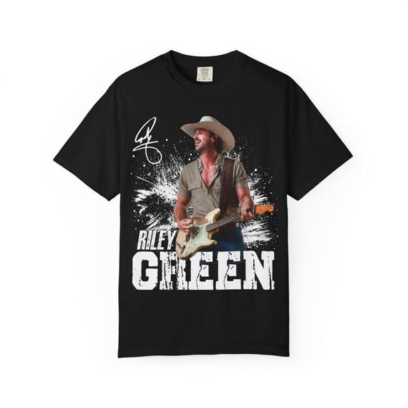 LOVETEE Comfort Colors® Riley Green Tour Concert T-Shirt Graphic Design, Denim S