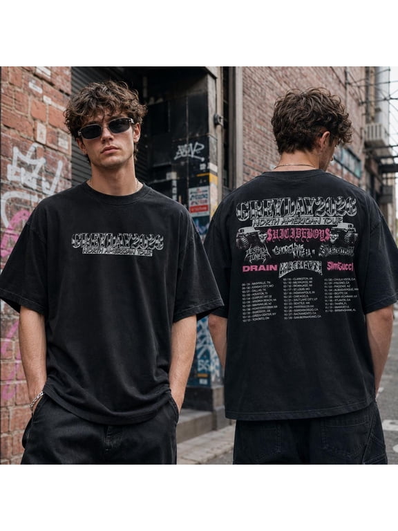 Grey Day Concert Shirt, Comfort Colors®, Tour 2026 Tee, G59 Underground Rap Music Fan T-Shirt, Black L