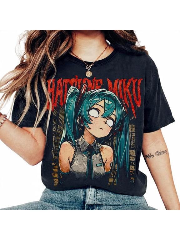 Hatsune Miku T-Shirt, Black XL