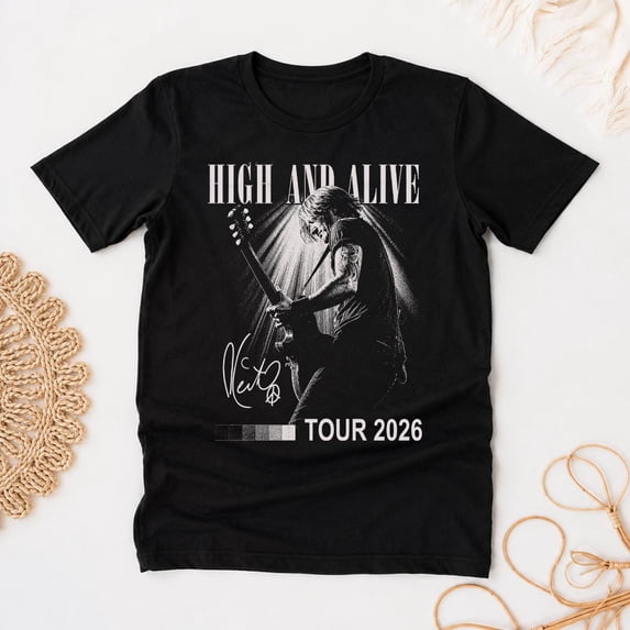 LOVETEE High and Alive Tour 2026 Shirt Vintage Rock Concert Graphic Tee Retro Music Fan Gift Unisex T-Shirt, Dark Heather 4XL