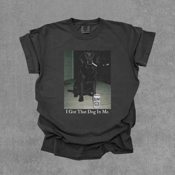 LOVETEE I Got That Dog In Me, Black Labrador Dog Shirt, Funny Dog Mom Shirt, Dog Lover Gift, Funny Meme Shirt, Vintage Comfort Colors® T-Shirt, Black S
