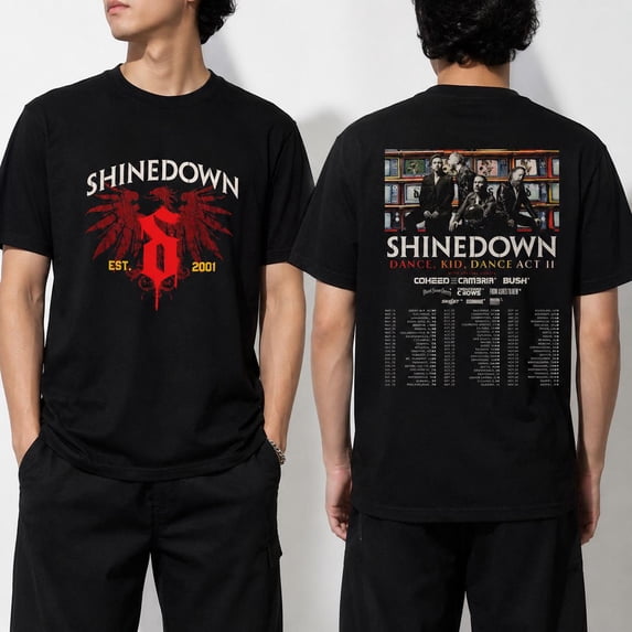 LOVETEE Shinedown Logo Shirt 2026 Dance Act II Tour T-Shirt Fan Gift Graphic Rock Tee Comfort Colors®, Ivory L