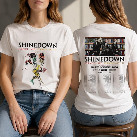 LOVETEE Shinedown Rock Band Shirt 2026, Comfort Colors®, Dance Act II Tour T-Shirt, Fan Gift, Graphic Album Shirt, Moss L