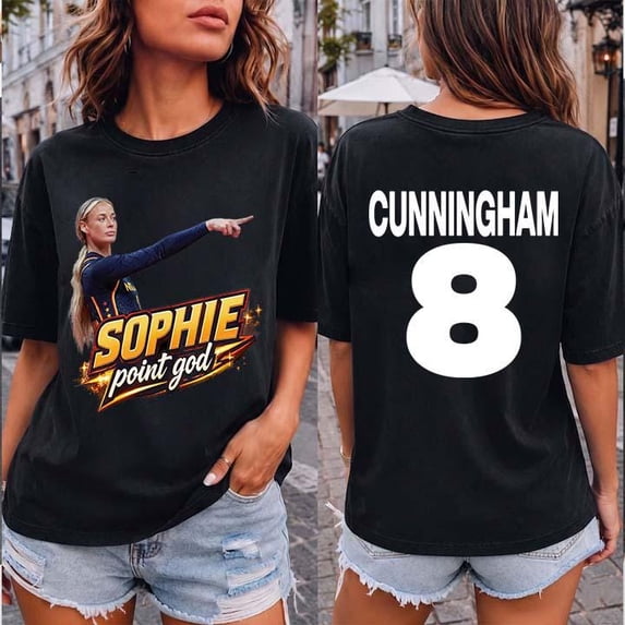 LOVETEE Sophie Cunningham Point God T Shirt, Black S