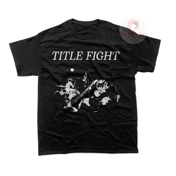 LOVETEE Title Fight Unisex T-Shirt, Rock Music Band Graphic Tee, Printed Indie Music Gift For Fans, Navy S