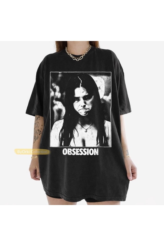 Vintage OBSESSION Movie T-Shirt, Frowning Nikki Graphic Tee, Gothic Horror Tee, Pepper S
