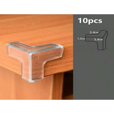 LOVEVER 10-pack Anti-collision Corner Cabinet Anti-collision Sharp Corner Protective Cover Wrapping Furniture Corner Table Corner Corner Protector Silicone Transparent L-shaped