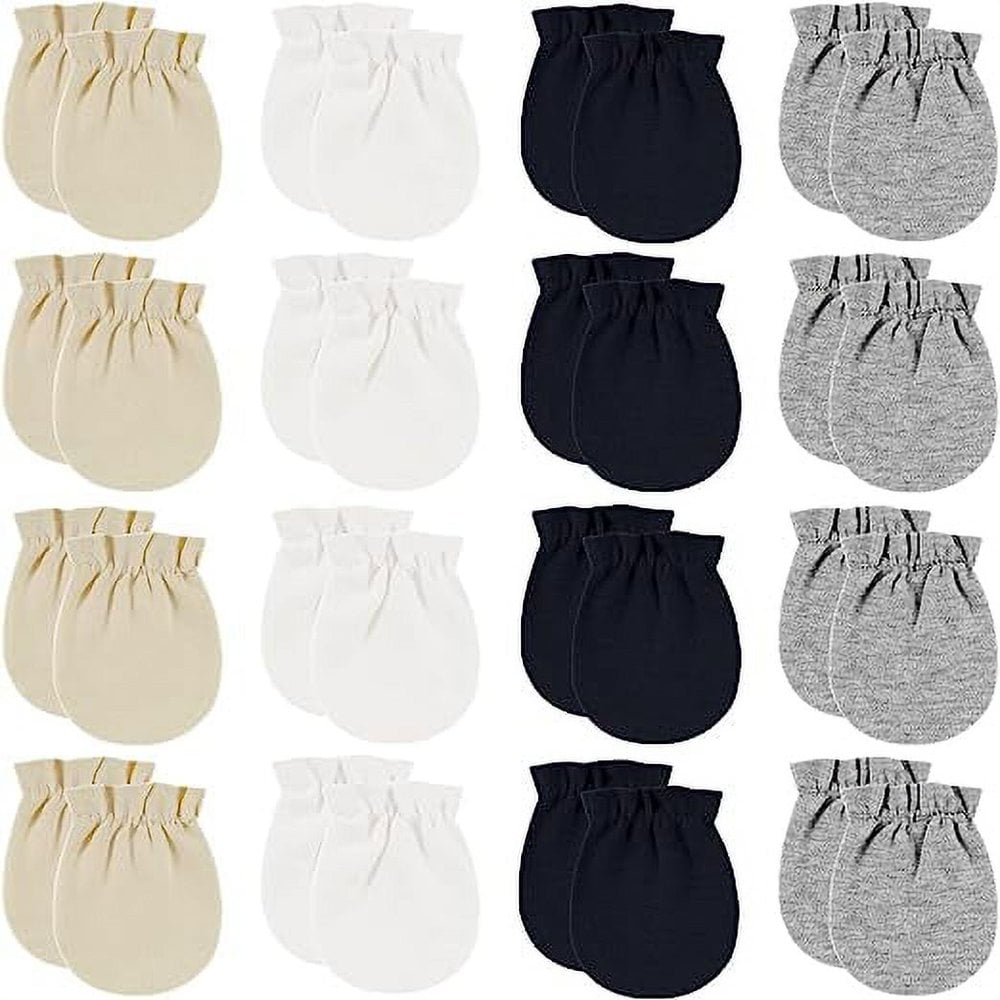 Hudson Baby Infant Girl Cotton Scratch Mittens, Enchanted