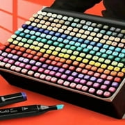 LOVEVER 24PC Color Marker Double-Head Alcohol Oil Painting Set Pen Student Painting Watercolor Pen Multi-Color Permanent Marker Art Special Brush