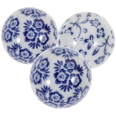 LOVEVER Balls Ceramic Decorative Orbs Porcelain Balls Centerpiece Tank Fish Bowl Floating Spheres Spheres Blue Mosaic Mosssphere