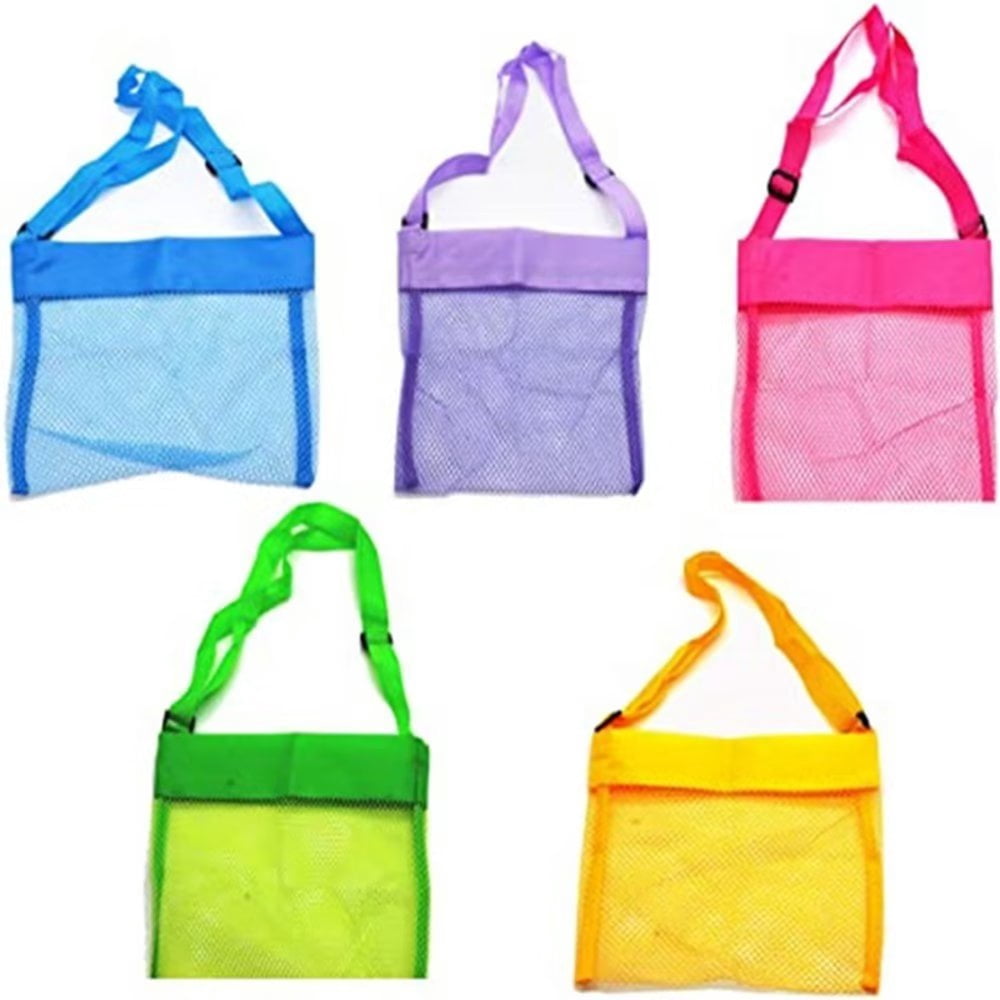 LOVEVER Kid‘s Mesh Beach Bag for Sea Shells and Toys Collecting Basket ...