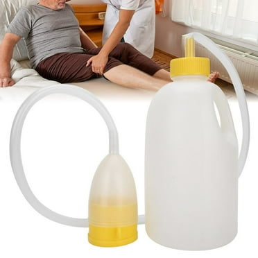 LOVEVER Men Male Urinal Pee Bottle Elderly Bedridden Patients Potty With Pipe 1700ML Urinal Men Urinal