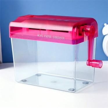LOVEVER One Piece Office Manual Shredder Household Small Mini Paper Shredder Tool Hand Cranked A6 File Shredder