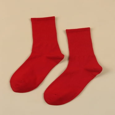 LOVEVER Plain Crew Socks