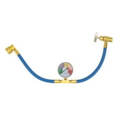 LOVEVER R134A Air Conditioning Refrigerant Charging Hose with Gauge for Car (1/2 Thread for American and Europe)