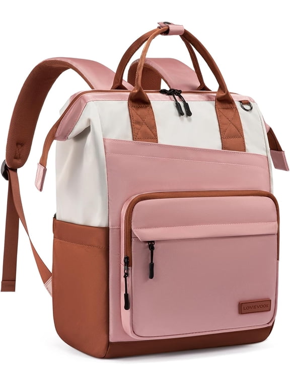 15.6 Inch Laptop Backpack for Women, Stylish Travel Backpack with Water-Resistant Design, Large Capacity Work Backpack for Teacher Nurse, Cute Daypack