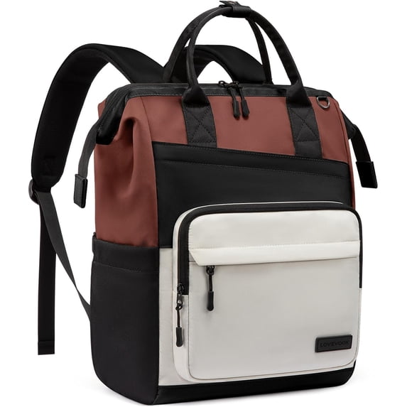 LOVEVOOK 15.6 Inch Laptop Backpack for Women, Stylish Travel Backpack with Water-Resistant Design, Large Capacity Work Backpack for Teacher Nurse, Cute Daypack