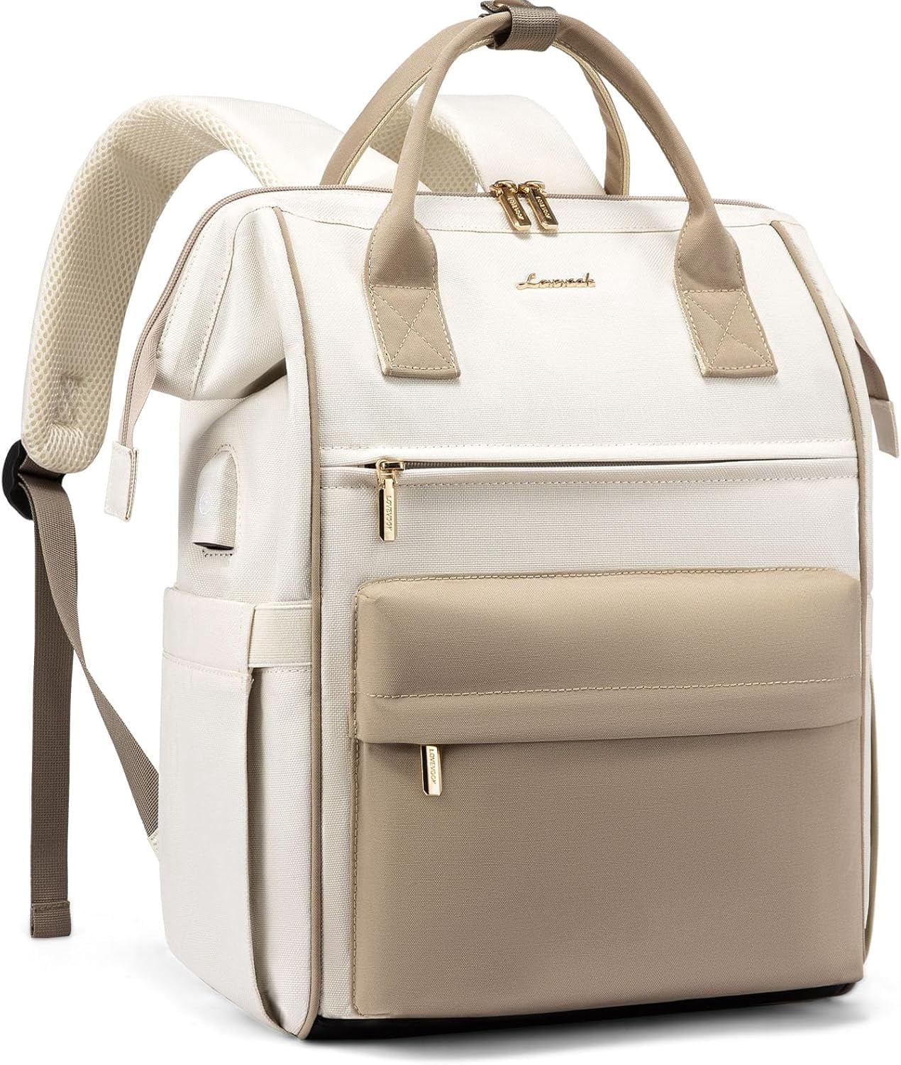 ?15.6 Inch Waterproof Purse  with USB Port Large Capacity Nurse Bag for College LOVEVOOK Laptop Backpack for Women, 15.6 Inch Work Business  main image 4