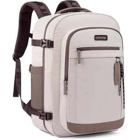 LOVEVOOK 40L Travel Backpack for Women, Airline Approved Carry On Luggage, TSA Personal Item Bag fits 15.6 Inch Laptop, Waterproof Weekender Overnight Suitcase for Work