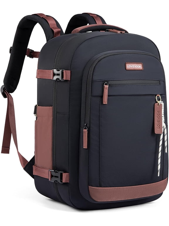 40L Travel Backpack for Women, Airline Approved Carry On Luggage, TSA Personal Item Bag fits 15.6 Inch Laptop, Waterproof Weekender Overnight Suitcase for Work