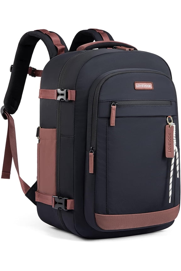 40L Travel Backpack for Women, Airline Approved Carry On Luggage, TSA Personal Item Bag fits 15.6 Inch Laptop, Waterproof Weekender Overnight Suitcase for Work