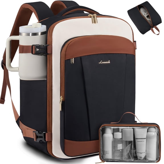 LOVEVOOK 40L Travel Backpack for Women & Men, Airline Approved Carry On Backpack, TSA Personal Item Bag fits 17.3 Inch Laptop, Waterproof Weekender Overnight Bags Suitcase for Work