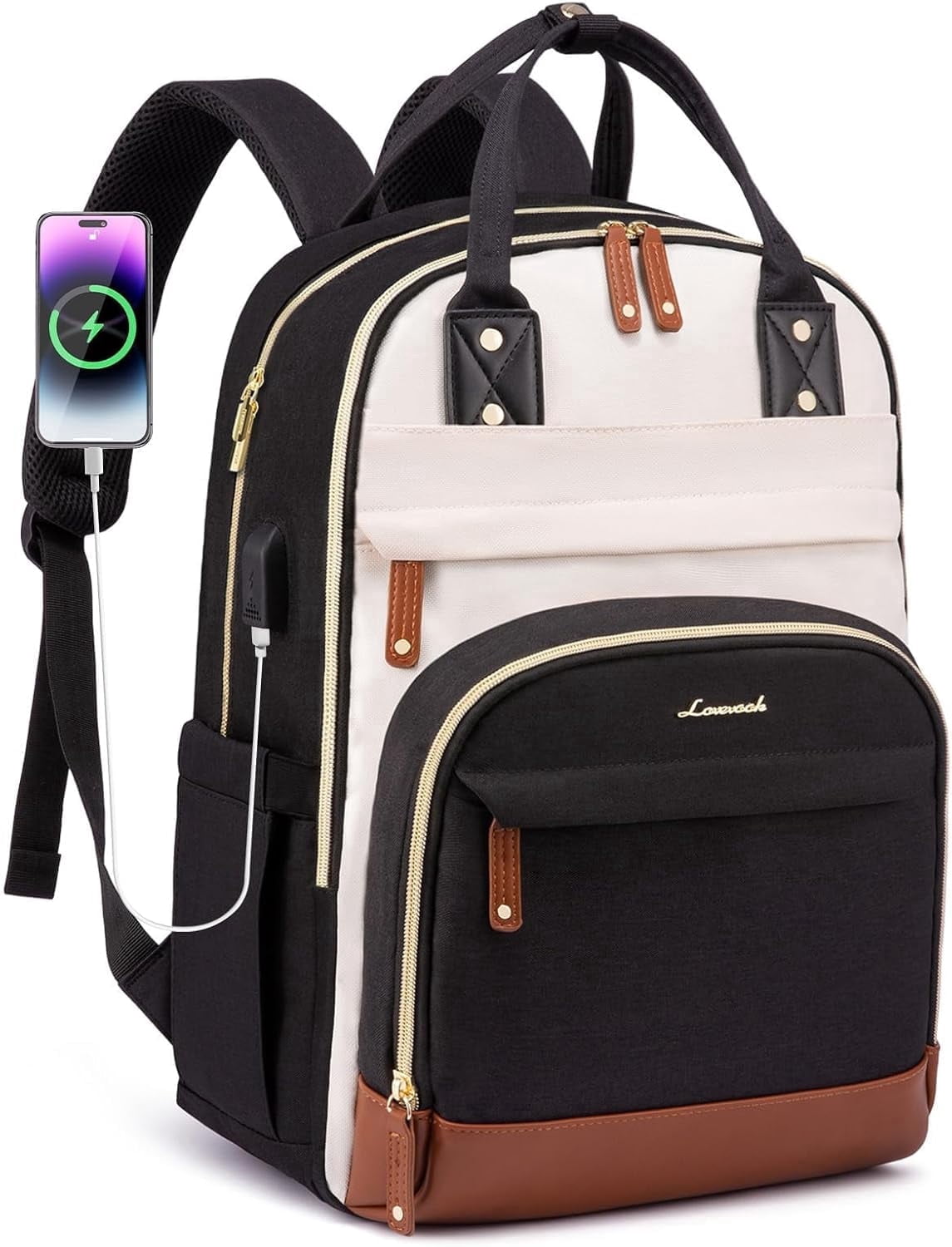 LOVEVOOK Backpack for Women, Fits 15.6 Inch Laptop Bag, School Backpacks, Fashion Travel Work Anti-theft Bag, Business Computer Waterproof College Backpack Purse