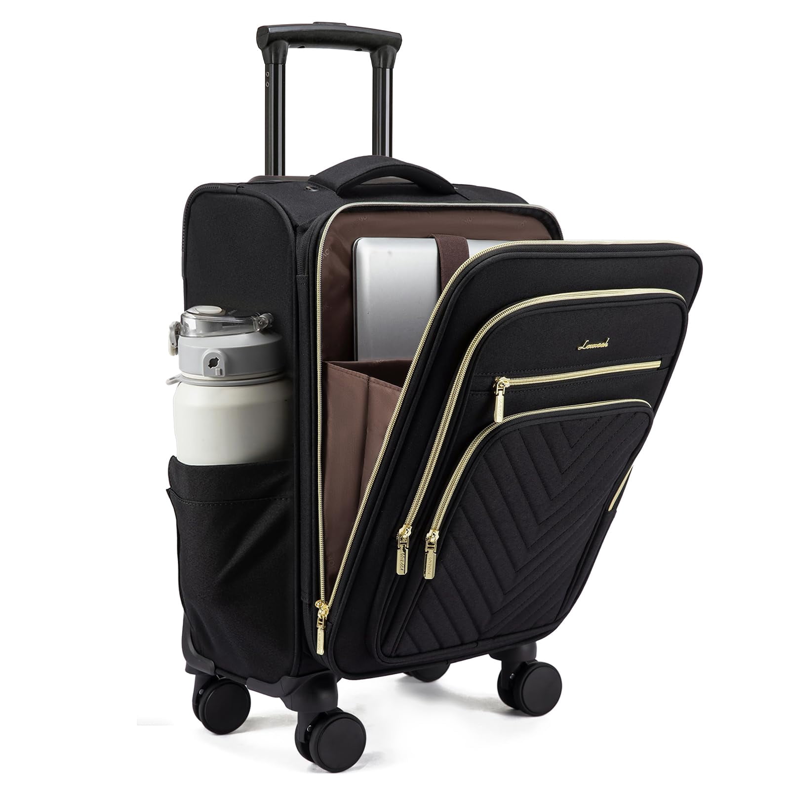 LOVEVOOK Carry On Luggage 22x14x9 Airline Approved,20 Inch Carry On Suitcases with Wheels,Softside Rolling Suitcase with TSA Lock for Women Men,Lightweight Travel luggage