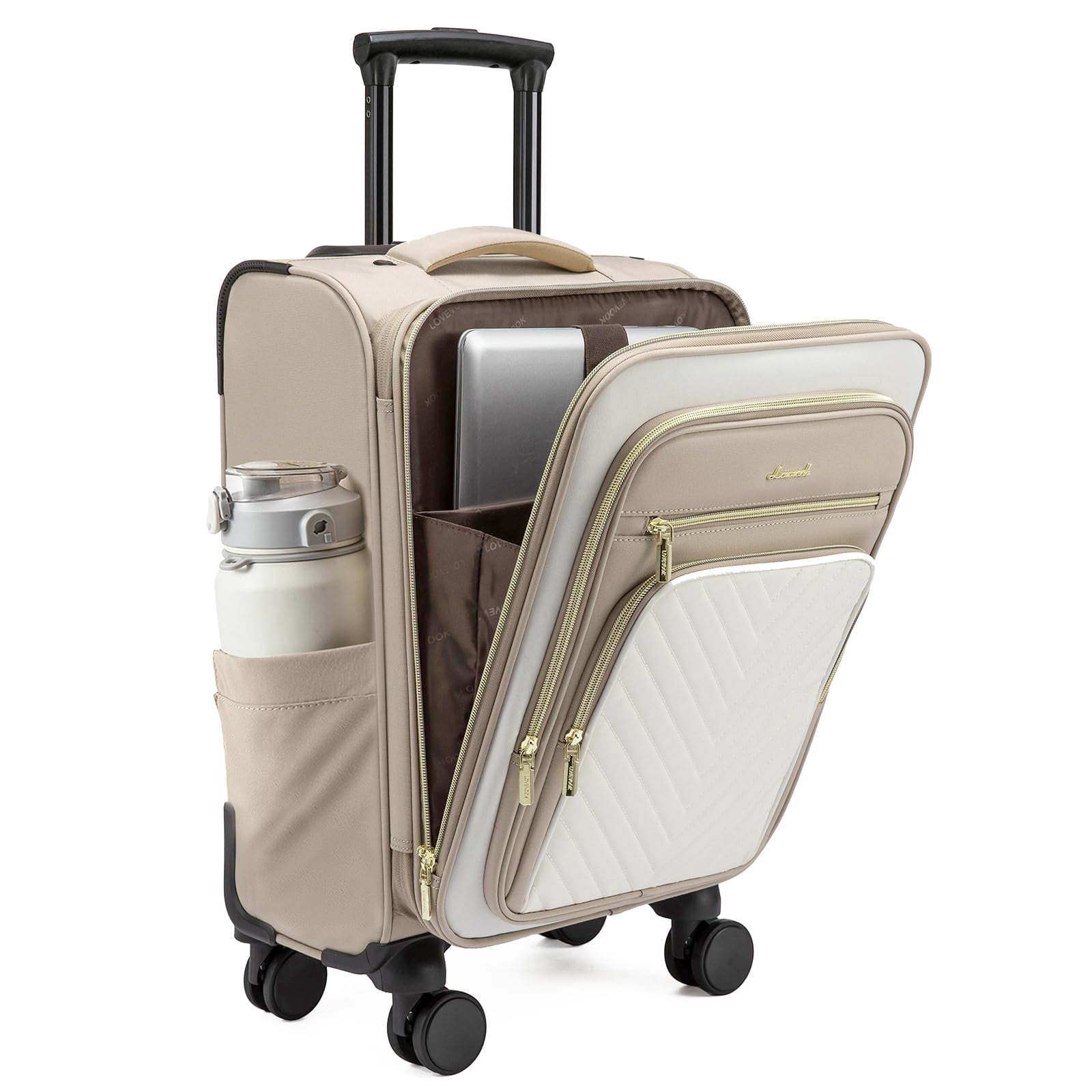 LOVEVOOK Carry On Luggage 22x14x9 Airline Approved,20 Inch Carry On Suitcases with Wheels,Softside Rolling Suitcase with TSA Lock for Women Men,Lightweight Travel luggage