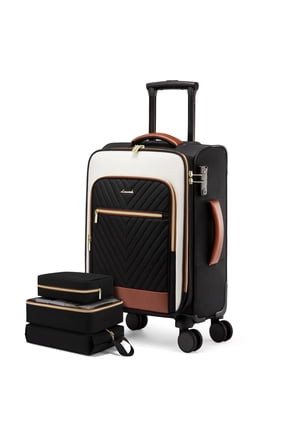 Carry On Luggage 22x14x9 Airline Approved,20 Inch Carry-on Suitcase for Women,Softside Suitcases with Wheels,Rolling Checked Luggage with TSA Lock,Lightweight Travel