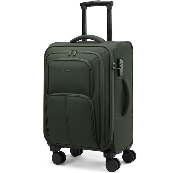 LOVEVOOK Carry On Luggage 22x14x9 Airline Approved, 22 Inch Softside Suitcases with Spinner Wheels, Lightweight Carry-on Suitcase with TSA Lock for Women Men, Large Luggage for Travel Business Trip