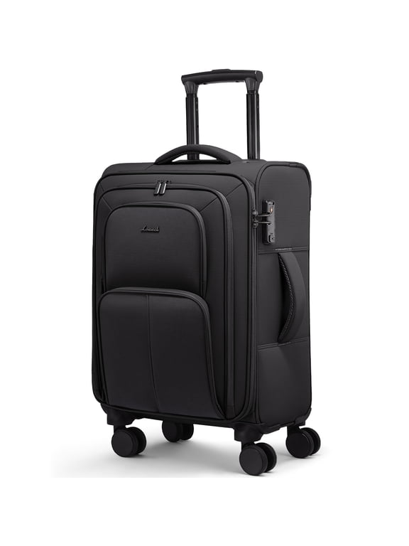 Carry On Luggage 22x14x9 Airline Approved, 22 Inch Softside Suitcases with Spinner Wheels, Lightweight Carry-on Suitcase with TSA Lock for Women Men, Large Luggage for Travel Business Trip