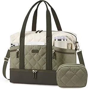 LOVEVOOK Duffle Bag, Roomy Weekender Bags for Women, 40L Personal Item Bag Travel Bag with Seperate Shoe Compartment and Makeup Bag