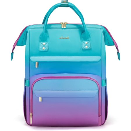 LOVEVOOK Gradient Laptop Backpack for Women,15.6 Inch Work Computer Bakcpack Purse Laptop Bag With Anti-Theft Pocket,Waterproof Carry on Teacher College Backpack for Travel,Green-Red